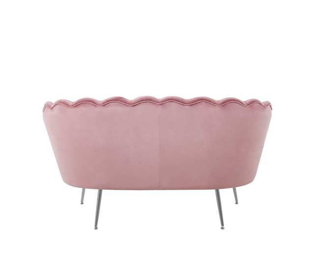 Sofa SF1-FX Różowy/Chrom