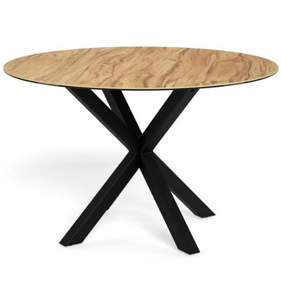 Stół HEAVEN fi119 Dąb Naturalny/Czarny