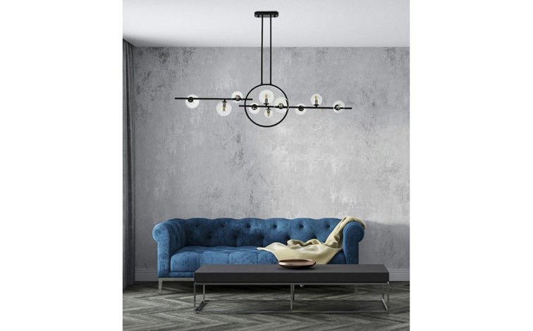 Lampa Wisząca ALURE LINE TWIN 120 Czarny/Transparentny