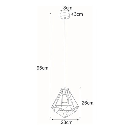 Lampa Wisząca MARKO K-4018 Czarny