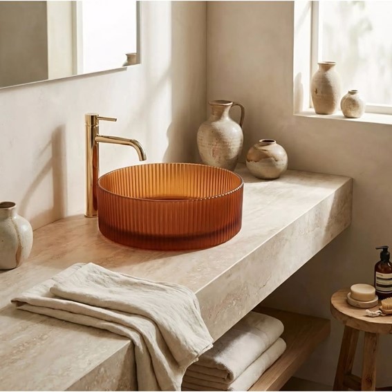 Umywalka Nablatowa SURI Brązowy