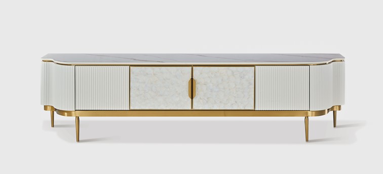 Komoda RTV STILIG ST905C Beż/Złoty