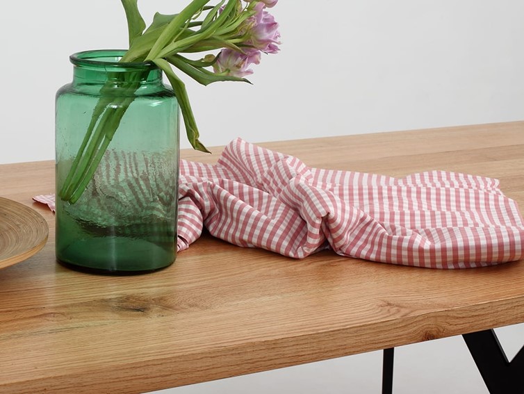 Stół Jadalniany ZX SOLID WOOD 180 Dąb/Czarny