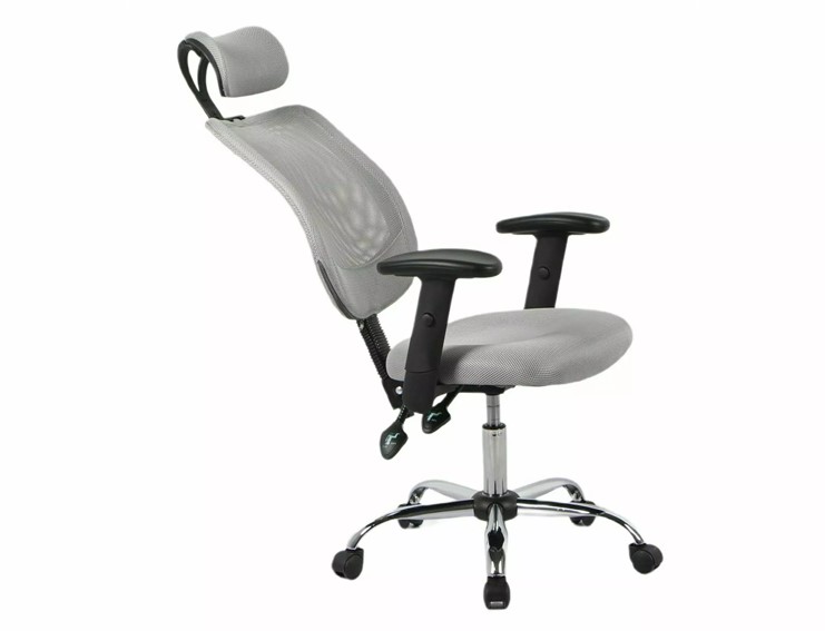 Fotel Obrotowy Q-118R Srebrny/Szary