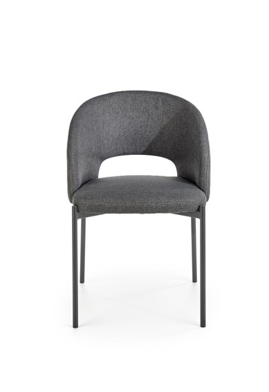 Zestaw 2x Krzesło K373 Czarny/Popielaty