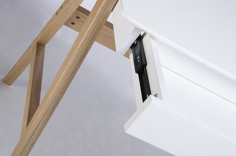 Biurko RIVA Dąb/Białe