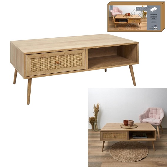 Stolik Kawowy Bali 59x110x41 Naturalny