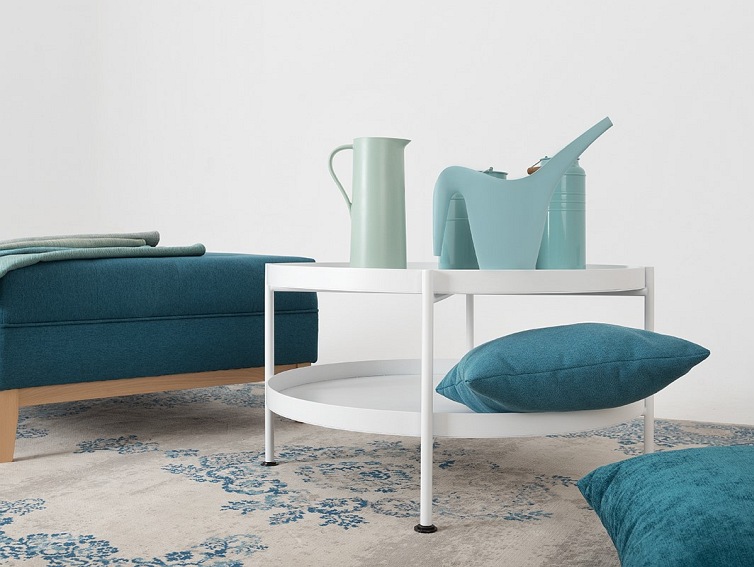 Stół Kawowy Hanna Metal 2-F 80x45 Biały