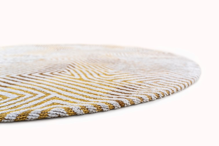 Dywan CORAL Yellow Hippy Round 9799 240x240 cm Żółty/Beżowy