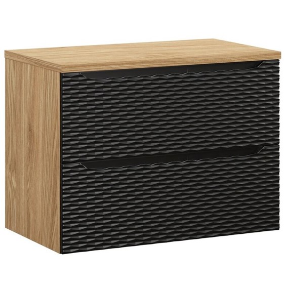 Zestaw Meblowy 80cm Czarny Mat/Dąb Olejowany