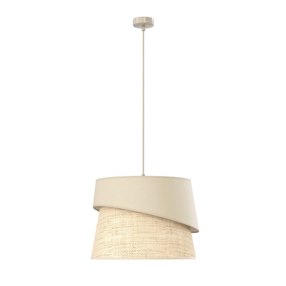 Lampa Wisząca CANVA 1 Beżowy/Rattan