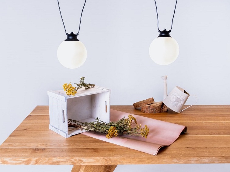 Lampa Wisząca Glass 2 Czarny