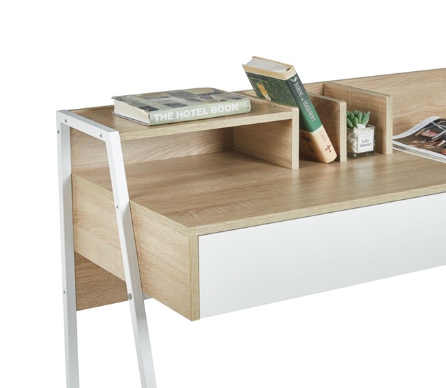 Biurko B15-FX Dąb Sonoma/Biały