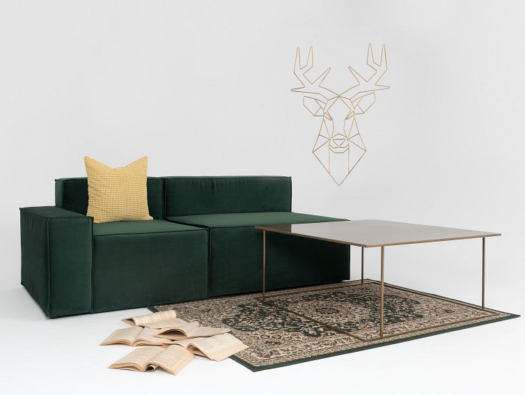 Stół Kawowy Walt Metal 100x100 Złoty