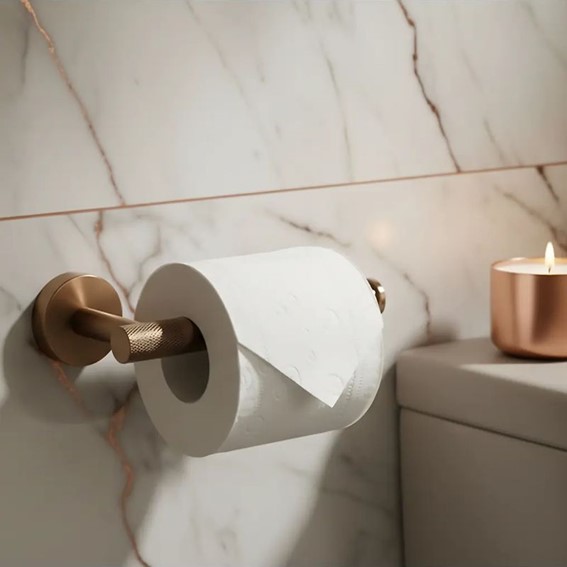 Komplet Wieszaków Łazienkowych GRID Miedź Szczotkowany