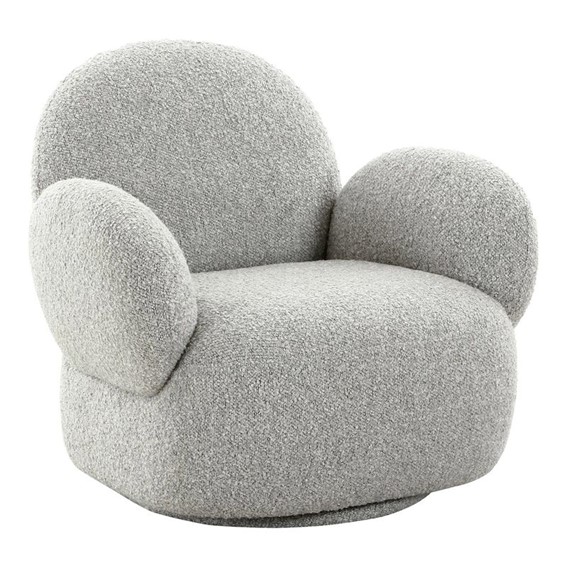 Fotel Obrotowy MESSINA Boucle Szary