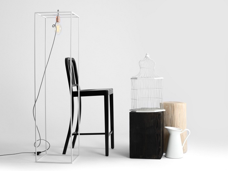 Lampa Podłogowa Metric Floor S 35x35x140 Biały