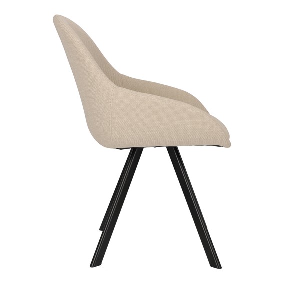 Krzesło NELS Czarne Nogi Beżowy