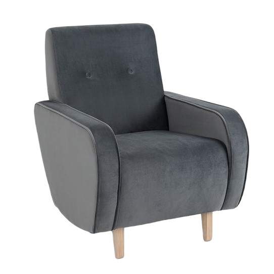 Fotel PANDA Szary Beż/Naturalny