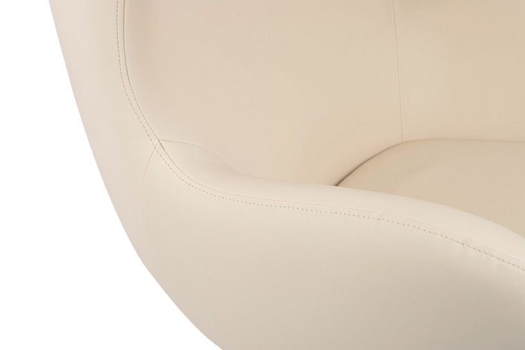 Fotel EGG Szeroki PU Beżowy