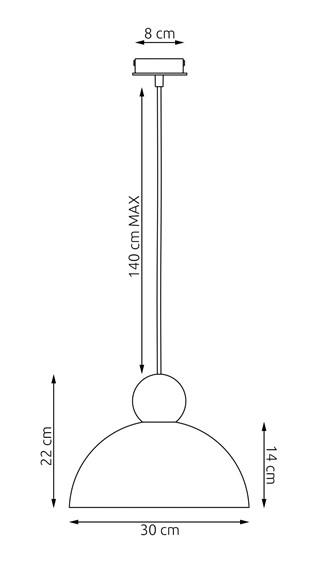 Lampa Wisząca KAKI 1M Biały