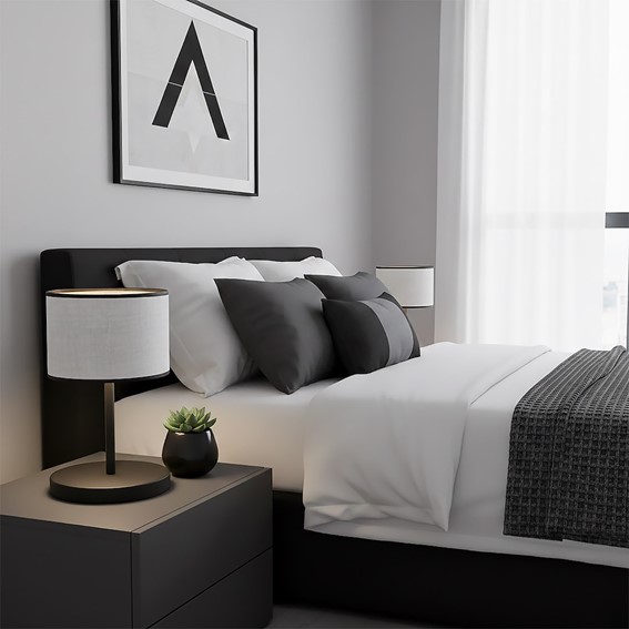 Lampa Biurkowa ECO LN1 Czarny/Szary