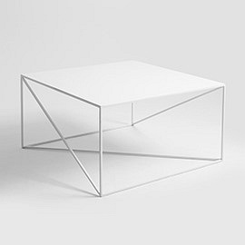 Stół Kawowy Memo Metal 80x80 Biały