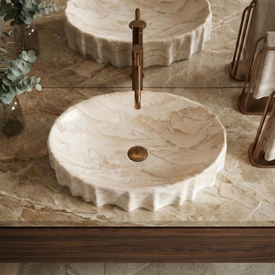 Umywalka Nablatowa AURELIA RENO Beżowy