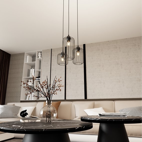 Lampa Wisząca VANDER 3 PREMIUM Czarny