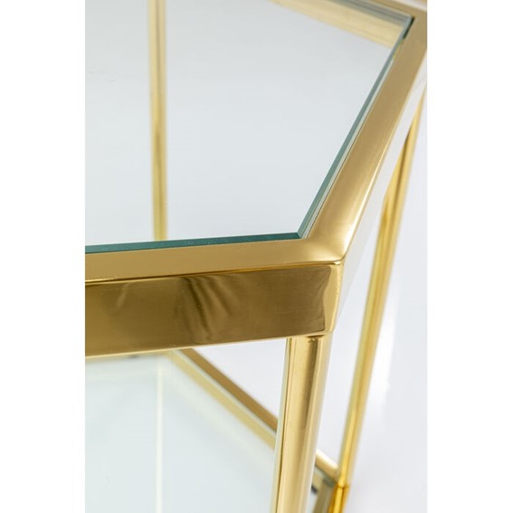 Stolik Kawowy COMB GOLD 55x48cm Złoty