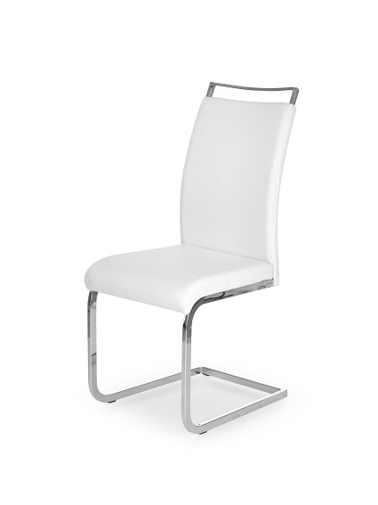 Krzesło K250 Chrom/Biały Ekoskóra