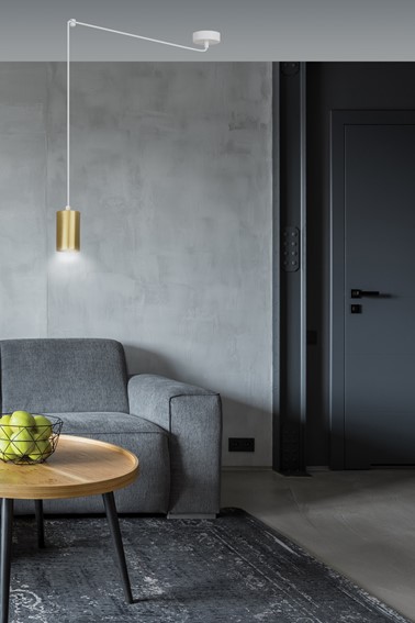 Lampa Wisząca TRAKER 1 Biały/Złoty