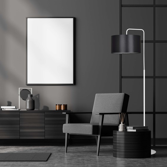 Lampa Podłogowa TRAPO LP1 Biały/Czarny