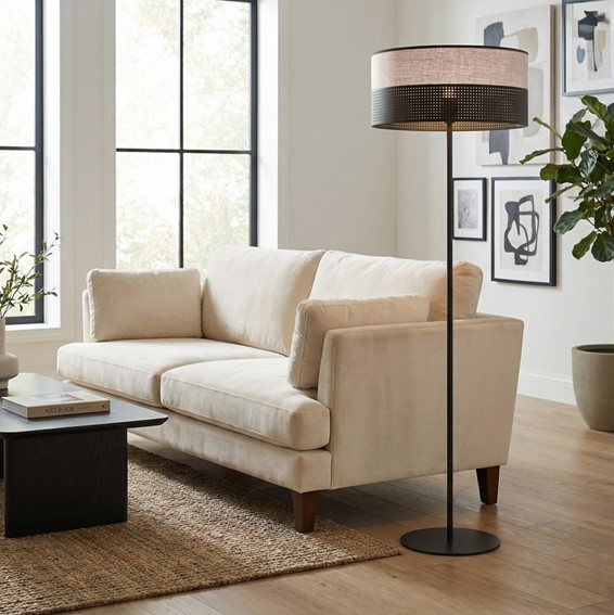 Lampa Podłogowa KARBON LP1 Czarny/Szary