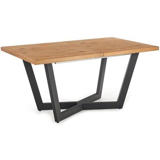 Stół Rozkładany Massive 160(250)x90x77 Dąb/Czarny
