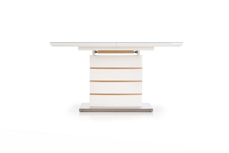 Stół Rozkładany TORONTO (180-140)x80 Biały/Dąb Złoty