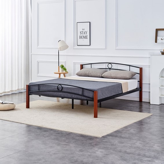 Łóżko Metalowe LM1-FX 160x200 Czarny