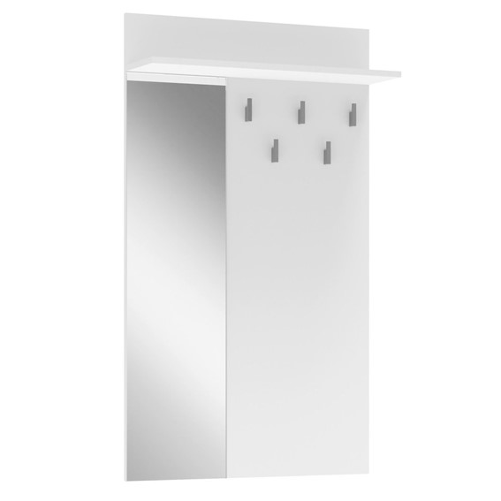 Wieszak z Lustrem LIMA PR-1 Biały