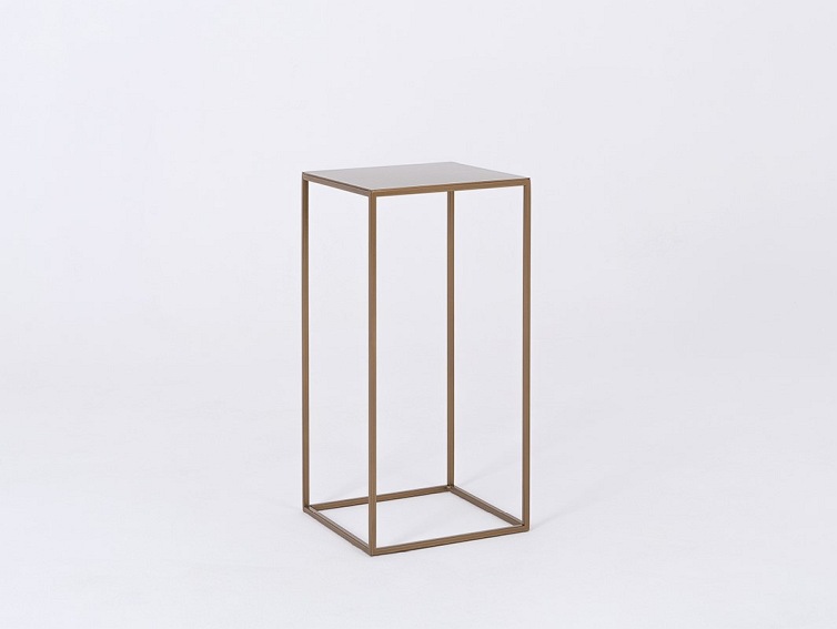 Stolik TENSIO METAL 30 Złoty/Biały