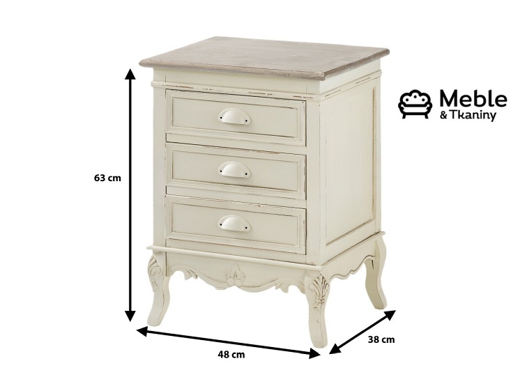 Szafka Nocna Rimini 013 38x48x63 Kremowy