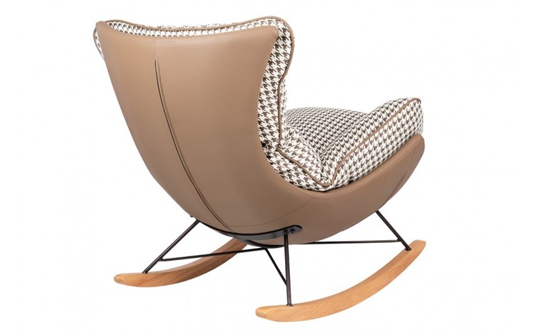 Fotel Bujany OTILIA Brązowy/Biały