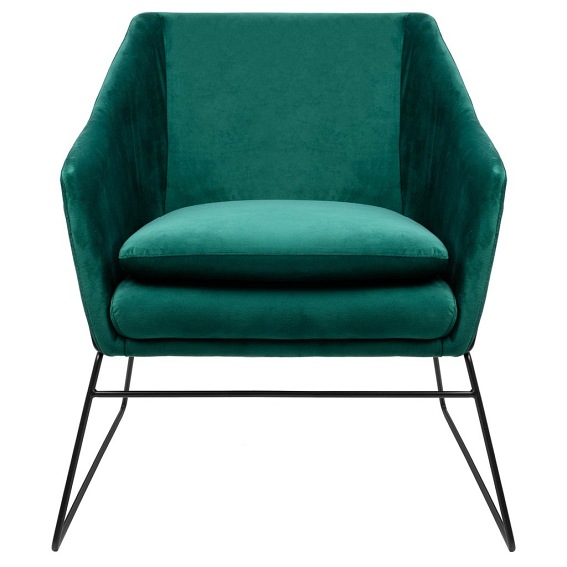 Fotel EMMA Velvet Ciemny Zielony
