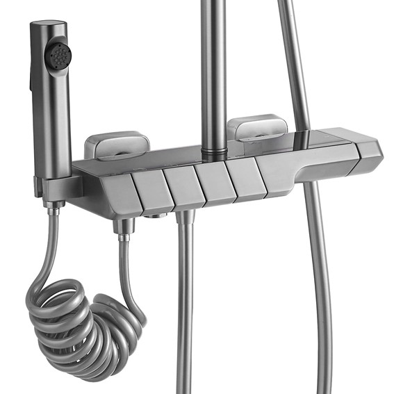 Zestaw Natryskowy ROB z Termostatem Nikiel Szczotkowany