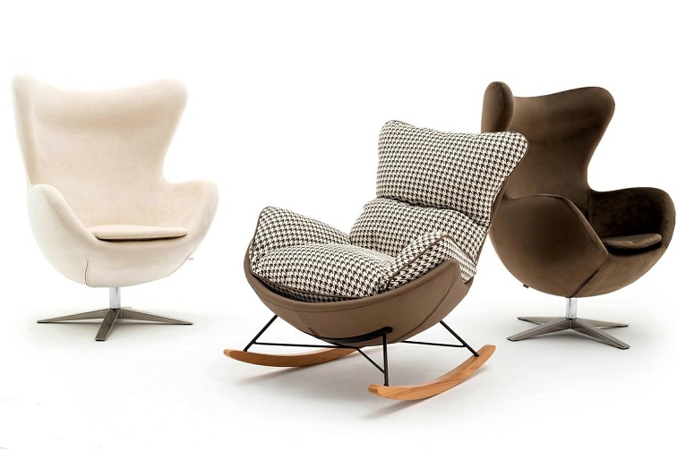 Fotel Szeroki Egg Velvet 70x80x110 Brązowy