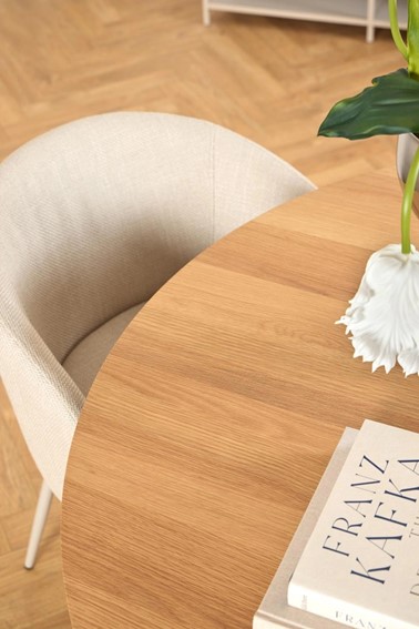 Stół SOLI fi120 Naturalny/Beżowy