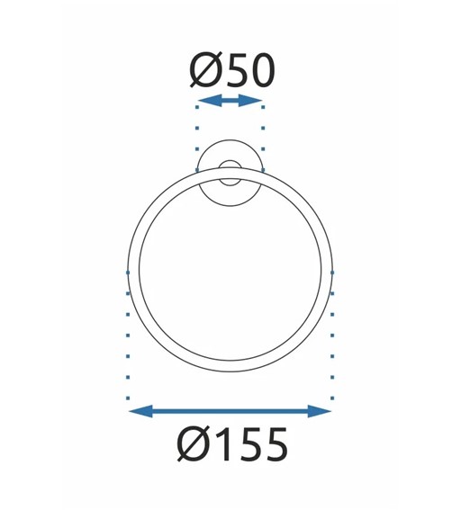 Wieszak na Ręcznik MIST 05 Złoty