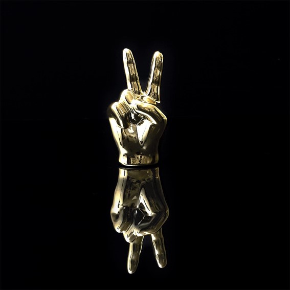 Dekoracja/Figurka Dłoń VICTORIA Palec Złoty