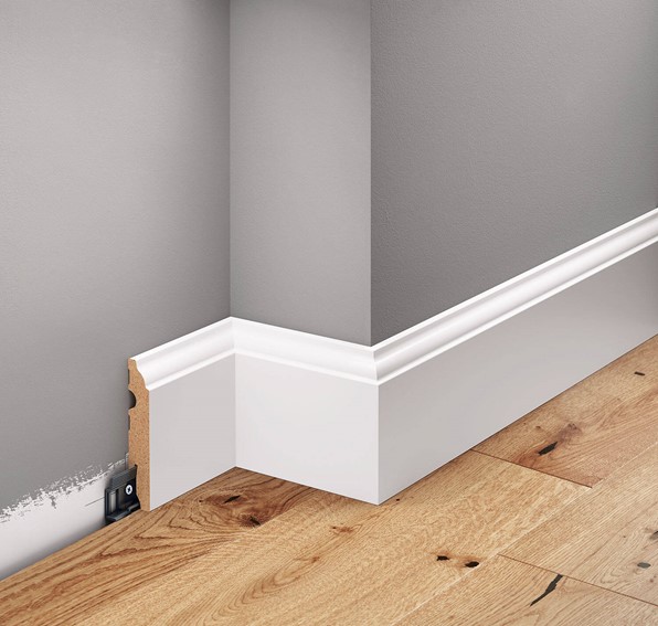 Listwa Przypodłogowa MDF Laminowana LMDF-06 220 cm Biały Półmat