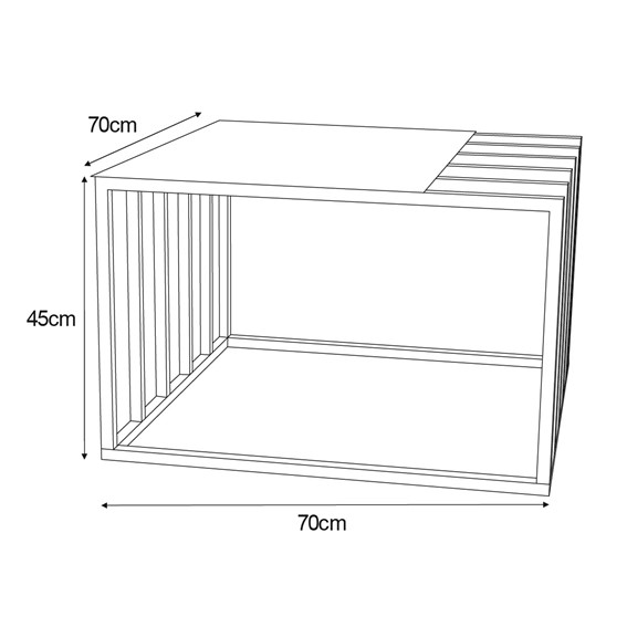 Stolik KAJA HOME KS-19 Czarny