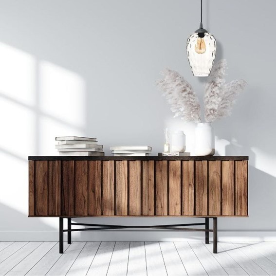 Lampa Wisząca FIORA 1L Czarny